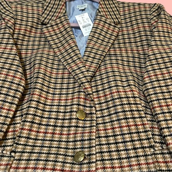 NWT! J. CREW DOUBLED BUTTON BLAZER IN LT KHAKI, BRICK RED. FULL LINING, PLUS 24 - Picture 9 of 15